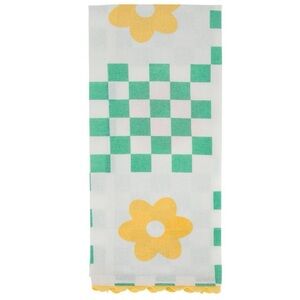 NWT Hobby Lobby Floral Checkered Tea Towel